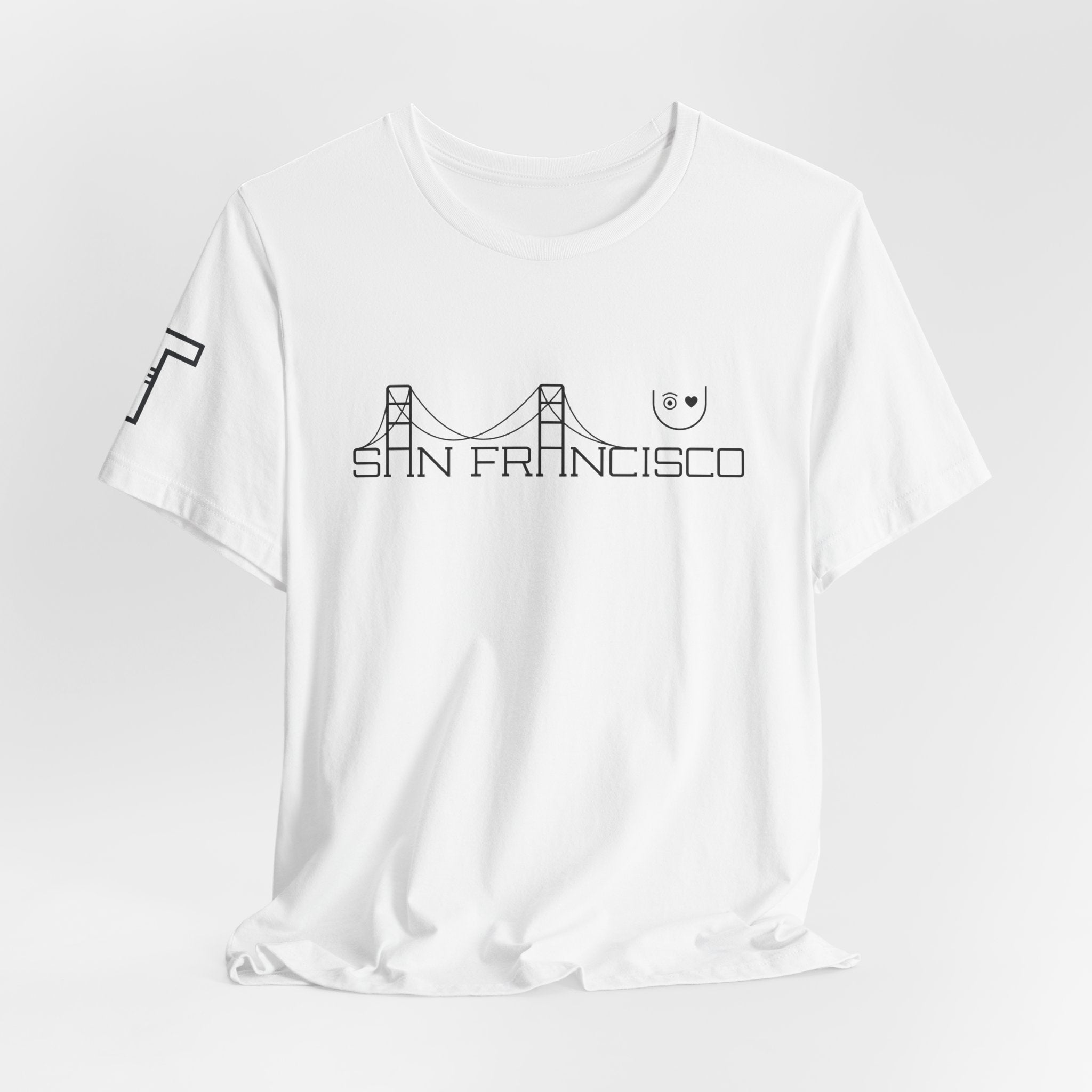 I Love U San Francisco & Golden Gate - mono color (Black)