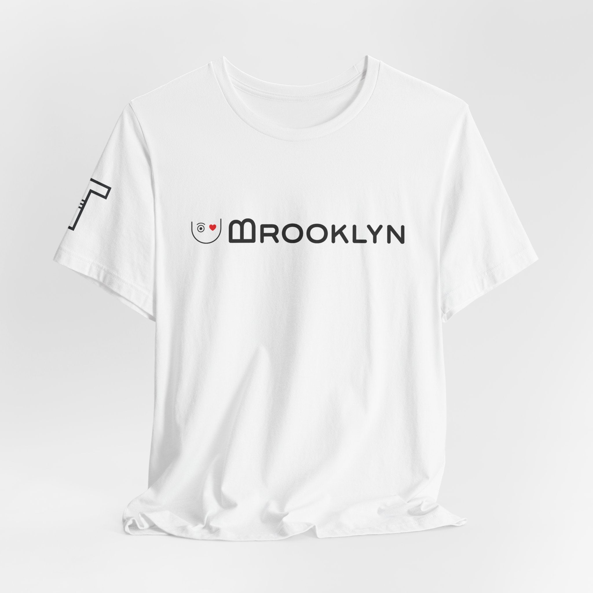 I Love U Brooklyn Bridge Arches “Tilted B” - 2tone color (WH/RD)