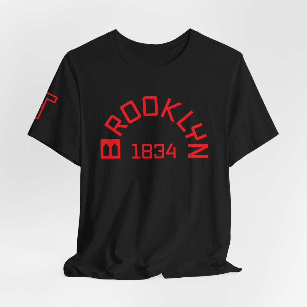 Brooklyn Bridge Arches “B” & Est. 1834 - mono color (Red)