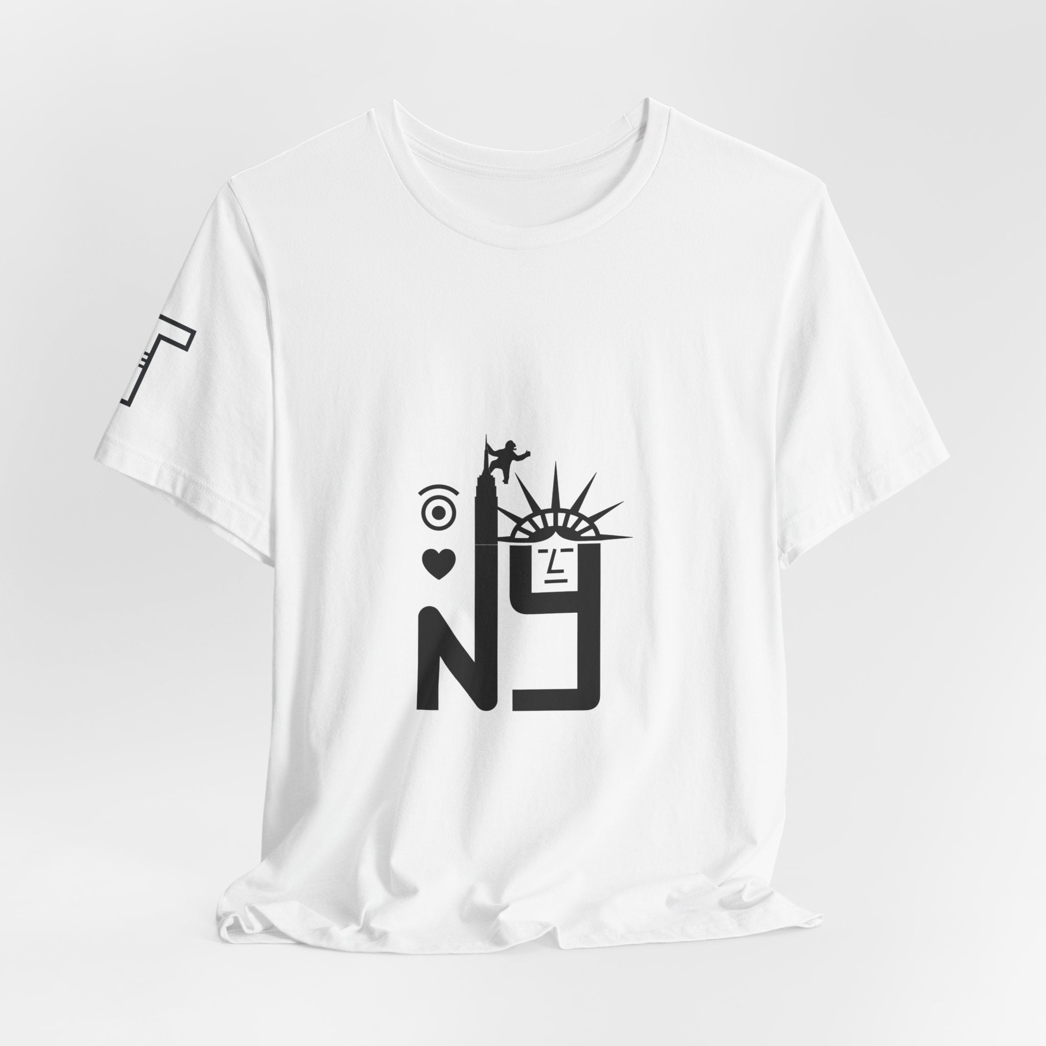 I love New York Statue of Liberty & Giant Ape on Empire State’s Top - mono color (Black)