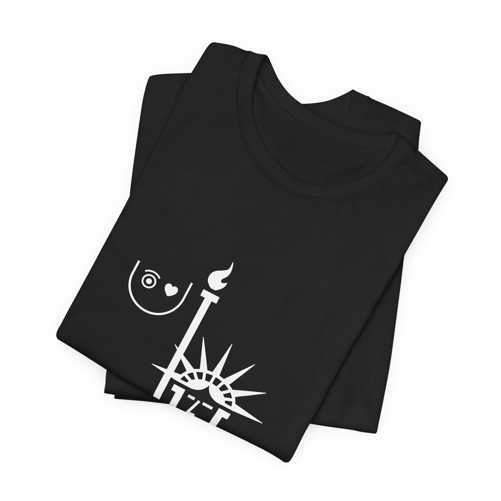 I love U New York City Statue of Liberty with Tablet(C #1) - mono color (White)