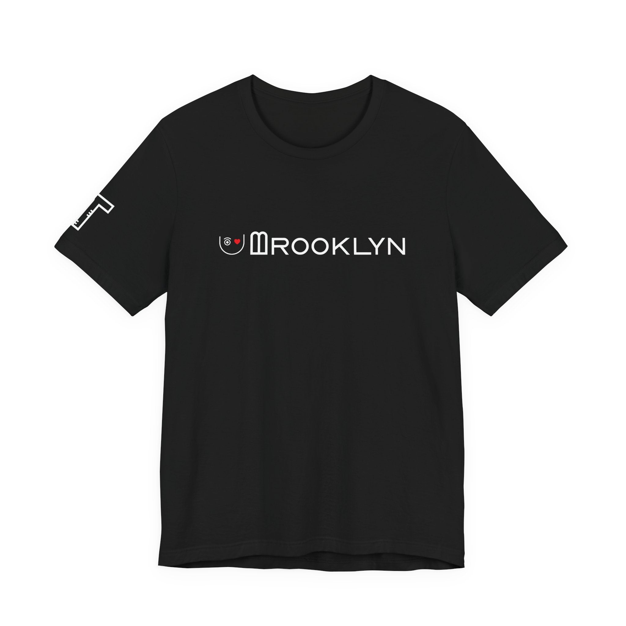 I Love U Brooklyn Bridge Arches “Elongated Tilted B” - 2tone (WH/RD)