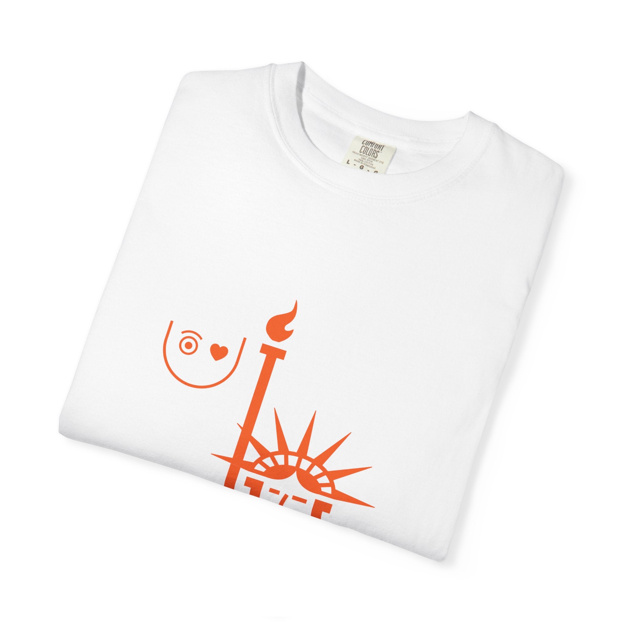 I Love U New York Statue of Liberty & Giant Ape on Empire State’s Top - mono color (Orange)