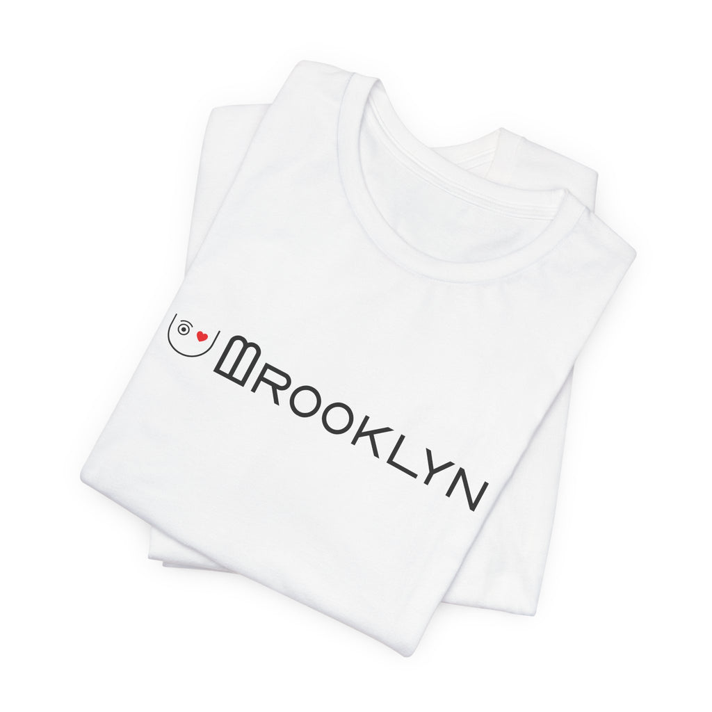 I Love U Brooklyn Bridge Arches “Elongated Tilted B” - 2tone (BK/RD)