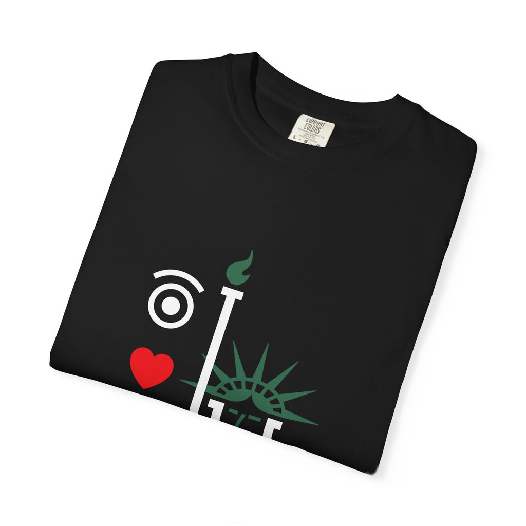 I Love New York Statue of Liberty & Giant Ape on Empire State’s Top - tri color (WH/GN/RD)