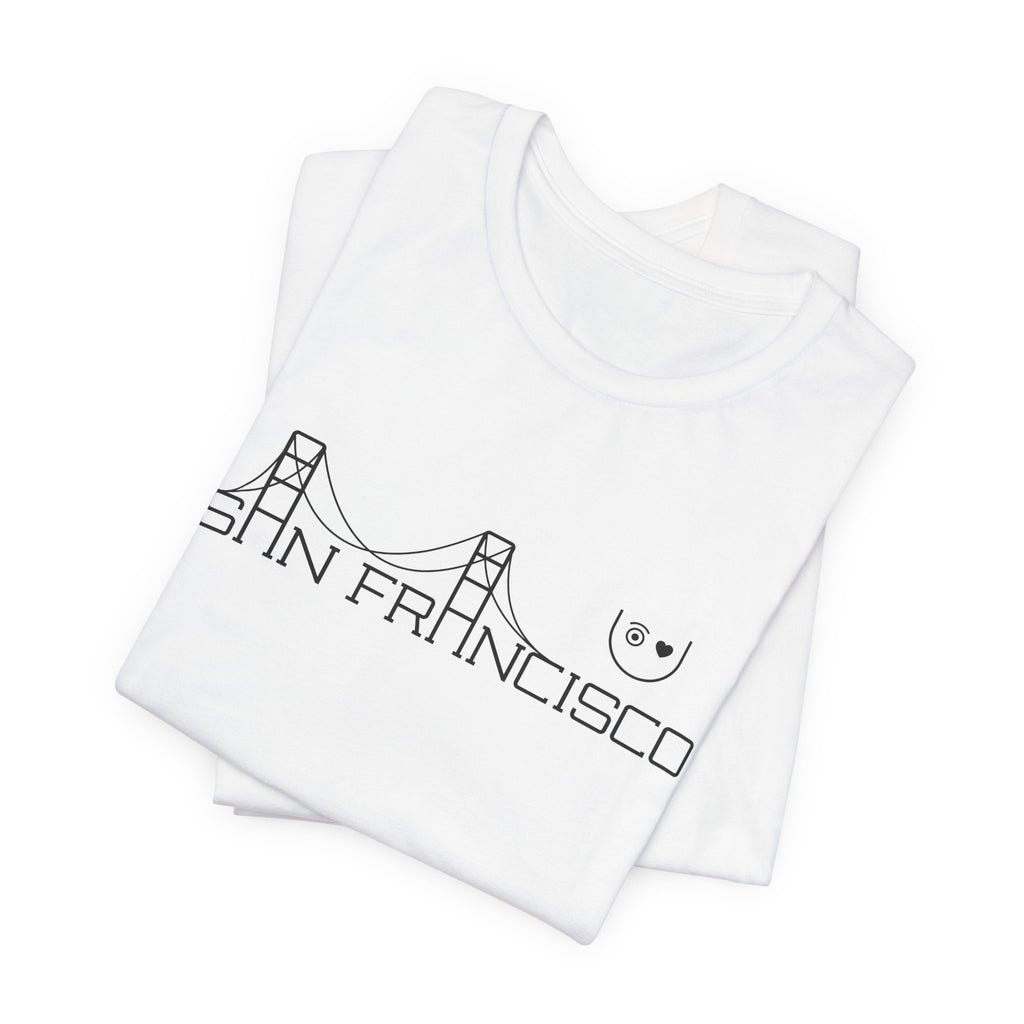I Love U San Francisco & Golden Gate - mono color (Black)