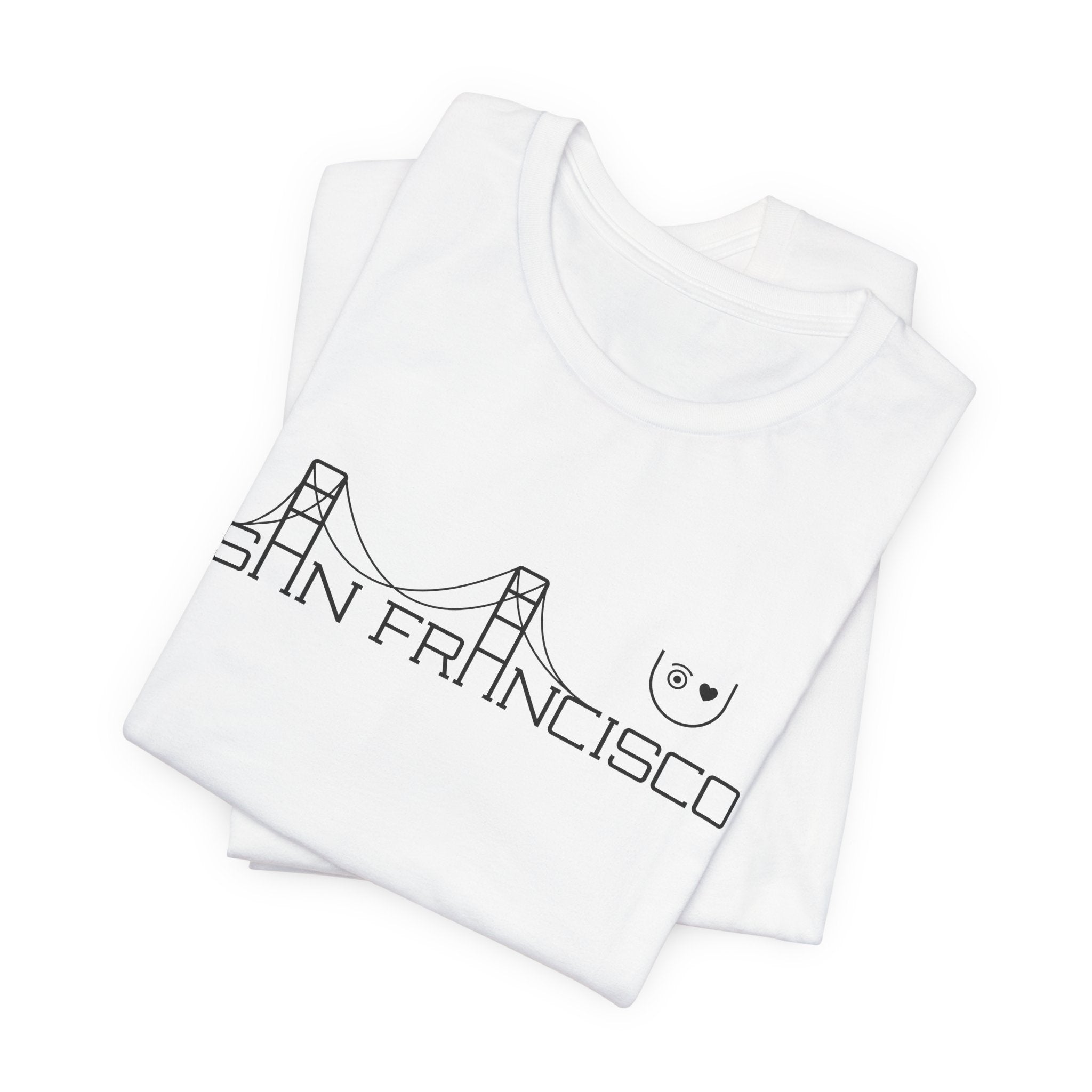 I Love U San Francisco & Golden Gate - mono color (Black)