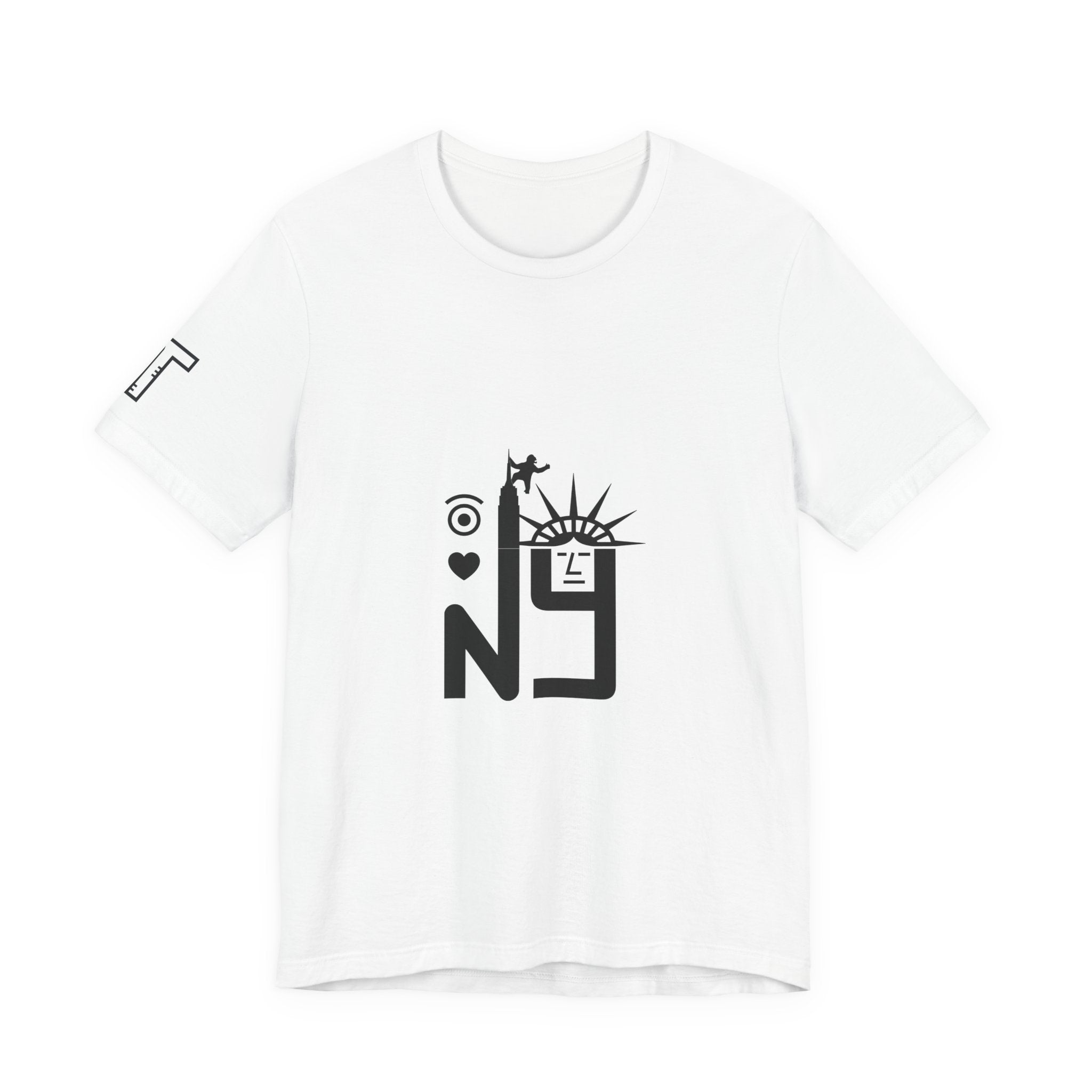 I love New York Statue of Liberty & Giant Ape on Empire State’s Top - mono color (Black)