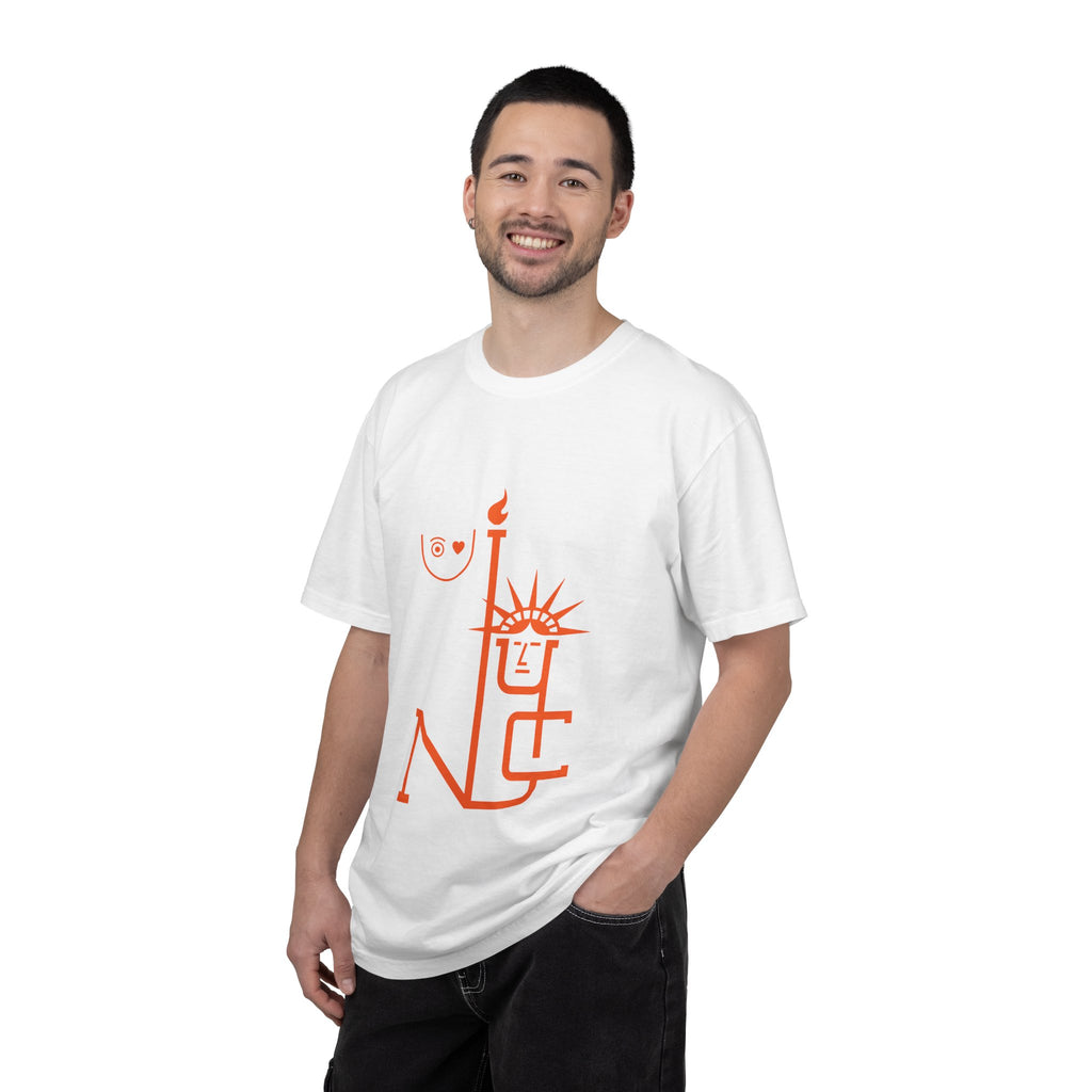 I Love U New York Statue of Liberty & Giant Ape on Empire State’s Top - mono color (Orange)