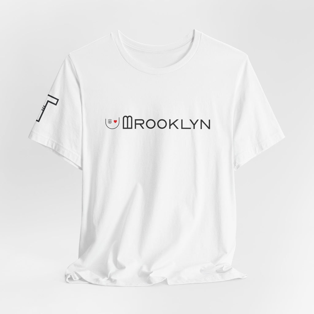 I Love U Brooklyn Bridge Arches “Elongated Tilted B” - 2tone (BK/RD)
