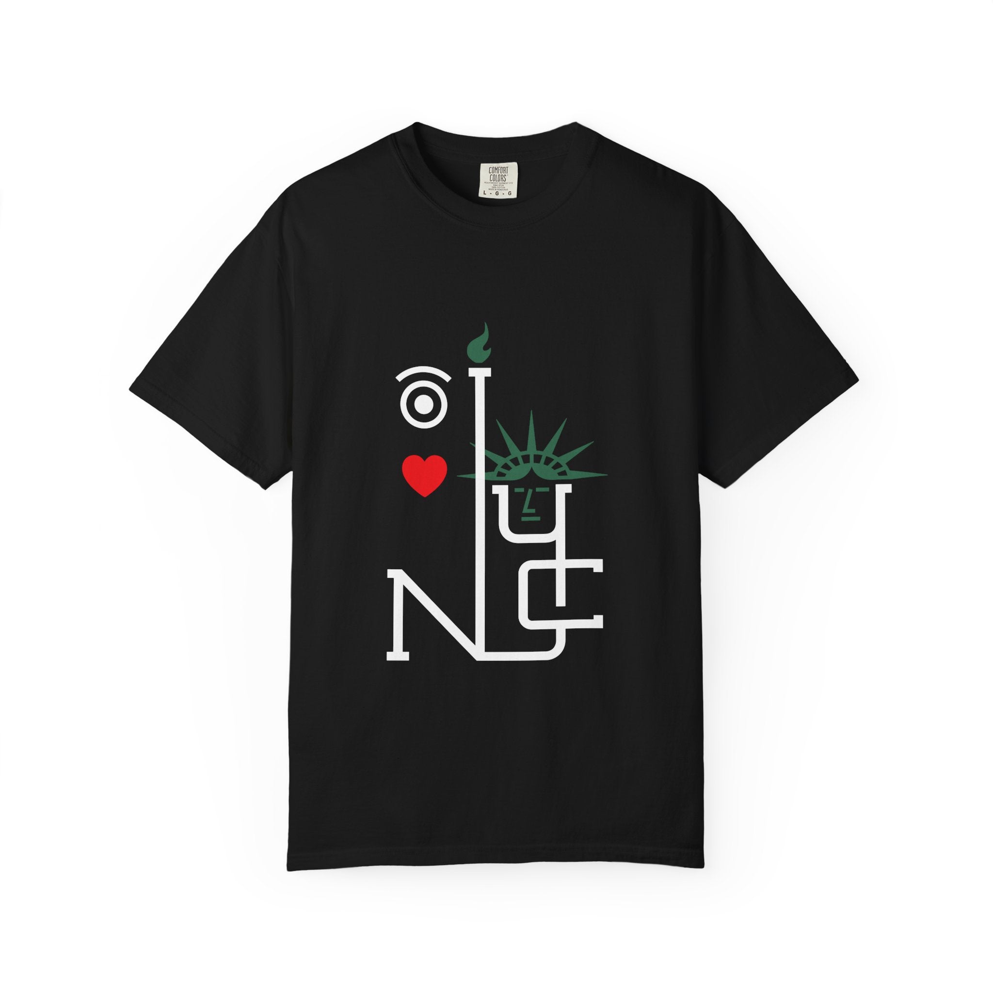 I Love New York Statue of Liberty & Giant Ape on Empire State’s Top - tri color (WH/GN/RD)