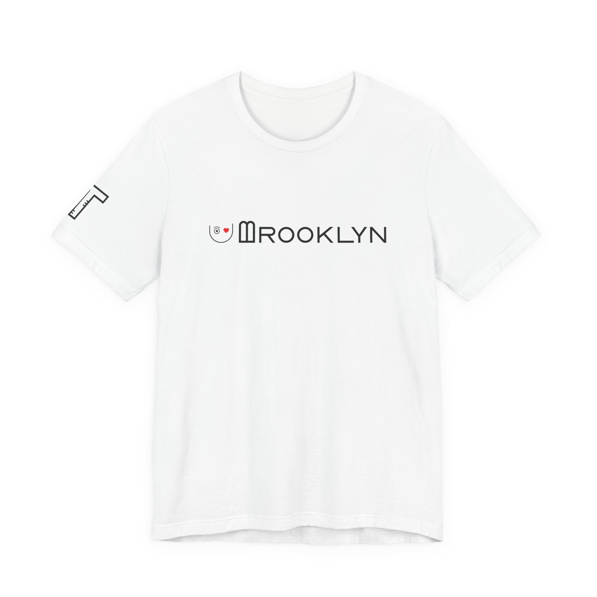 I Love U Brooklyn Bridge Arches “Elongated Tilted B” - 2tone (BK/RD)